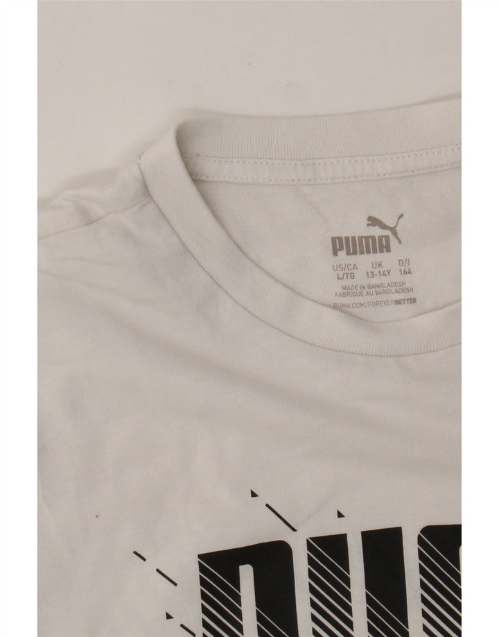 Puma Camiseta gráfica para niño 13-14 años Blanco