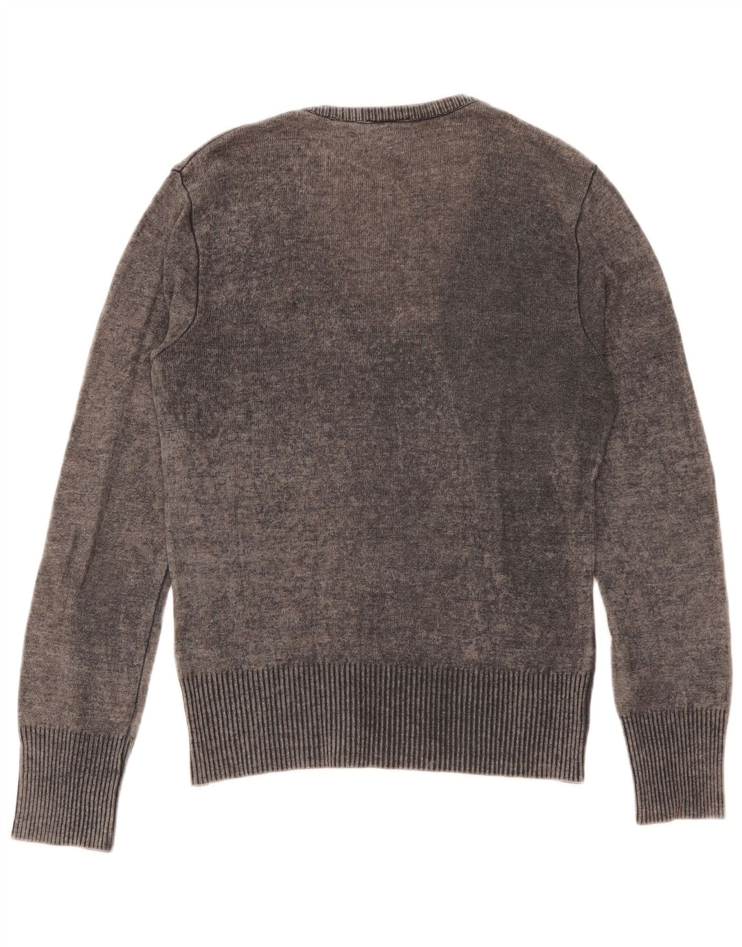 Dolce & Gabbana Jersey Gráfico Con Cuello En V Mujer IT 44 Lana Gris Medio