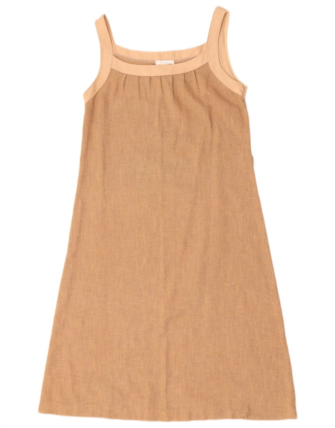 Vintage mujer vestido slip EU 38 Poliéster beige medio