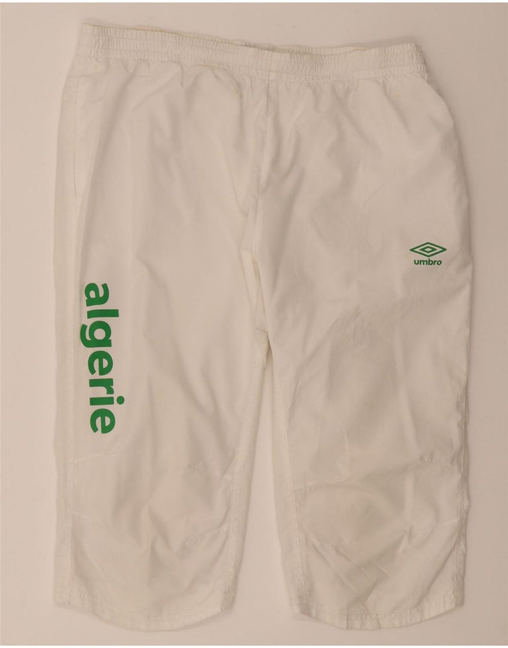Umbro Bermudas gráficas para hombre Pantalones cortos deportivos 2XL Poliéster blanco