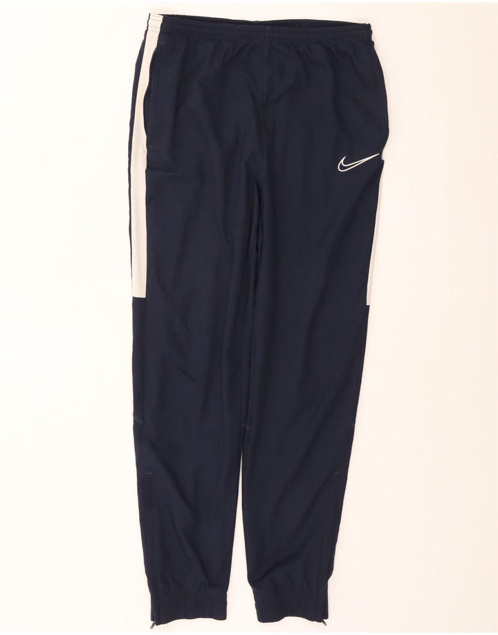 NIKE Hombre Dri Fit Chándal Pantalones Joggers Large Azul Marino Colorblock