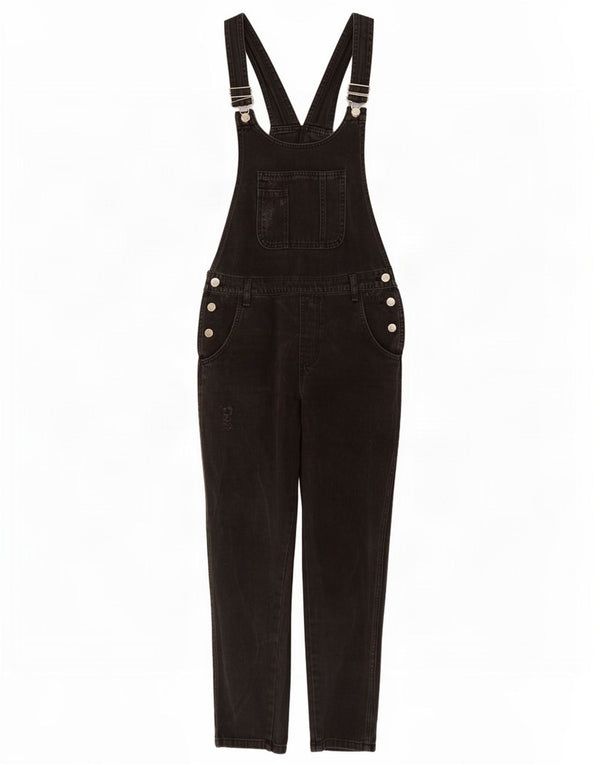 Topshop - Vaqueros cónicos para mujer, estilo moto, talla 10, talla pequeña, W32, L25, color negro