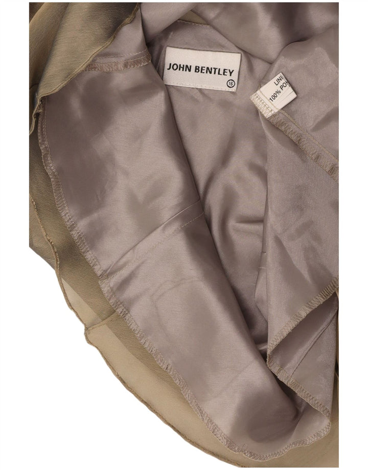 JOHN BENTLEY Blusa sin mangas para mujer UK 46 Poliéster verde grande