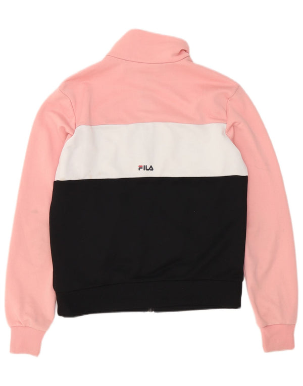 Fila Chaqueta de chándal gráfica para mujer UK 6 XS Multicolor Colorblock