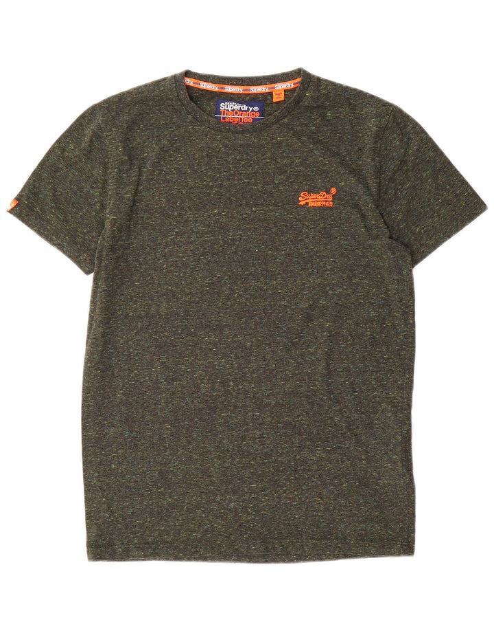 Superdry Camiseta para hombre Top Medium Khaki de algodón moteado