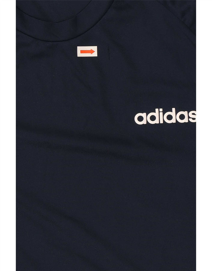 Adidas Hombre Climalite Camiseta Top Medio Azul Marino Poliéster
