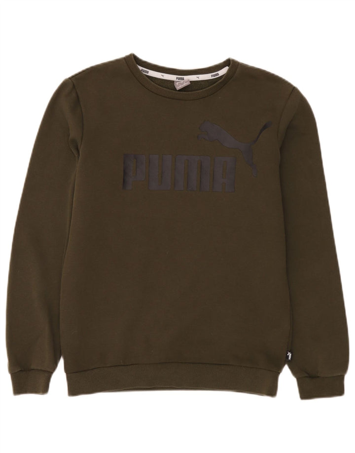 Puma Sudadera gráfica para niños 13-14 años Caqui