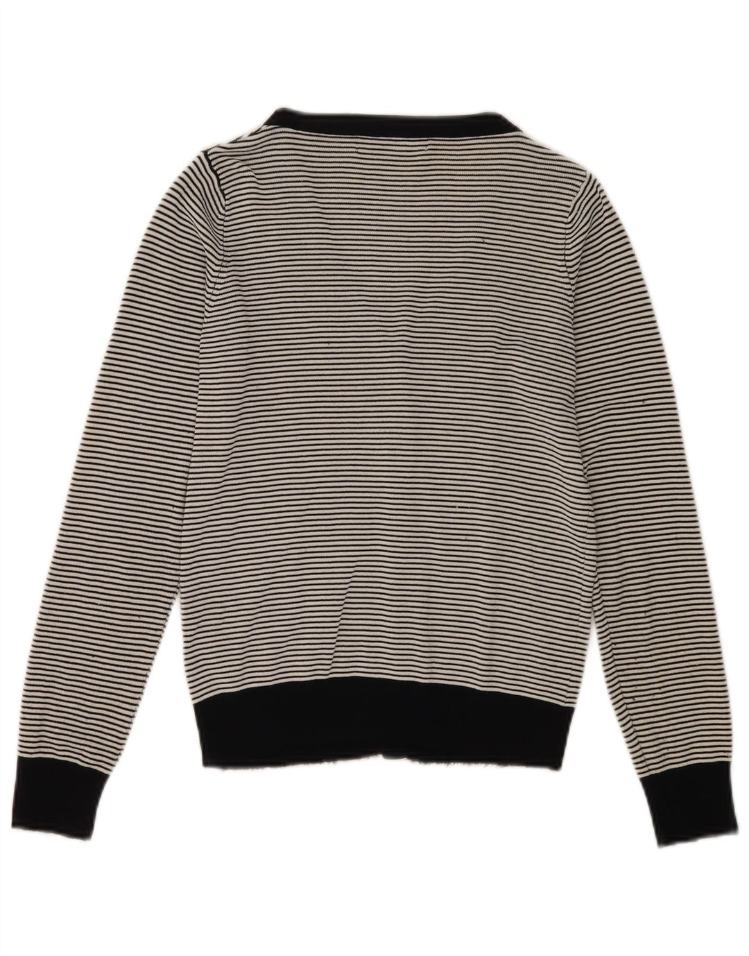 Zara Mujer Cárdigan Suéter UK 12 Medium Rayón Rayón Negro