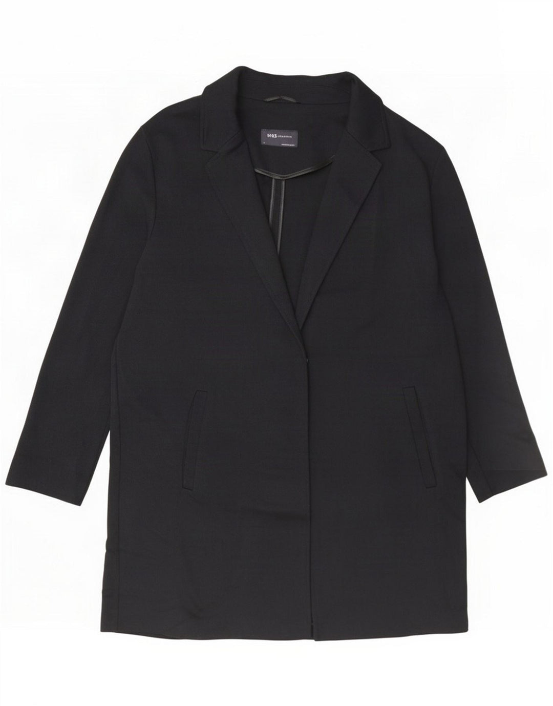 Marks & Spencer Abrigo para mujer UK 44 Grande Poliéster negro