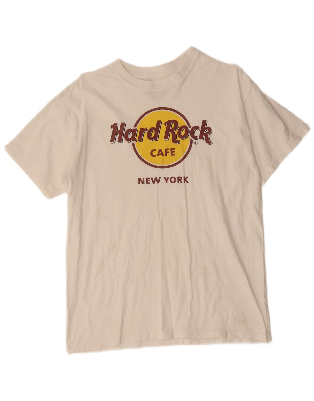 HARD ROCK CAFE Camiseta gráfica para mujer Top UK 14 Medium White Cotton