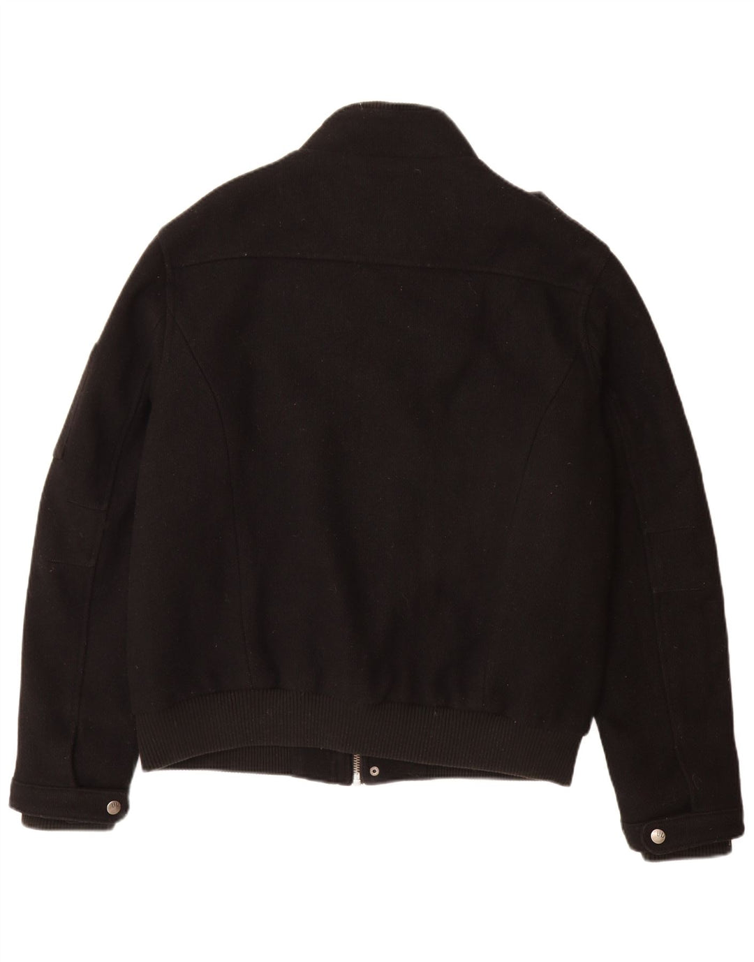 ANGELO LITRICO Chaqueta bomber militar para hombre UK 42 XL Lana negra