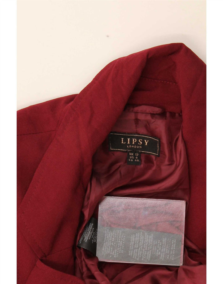 Chaqueta estilo blazer abierta para mujer de Lipsy UK 42 Poliéster burdeos mediano