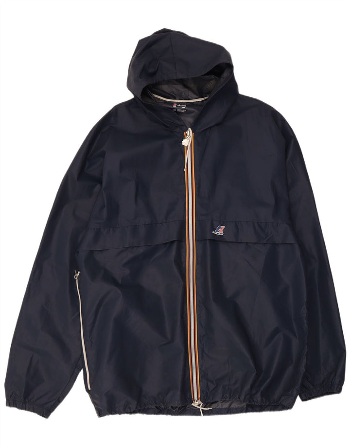 K-Way Chaqueta impermeable con capucha para hombre UK 40 Large Azul marino