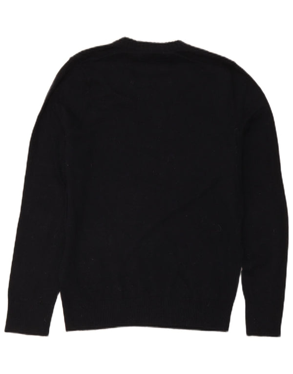 Hollister Hombre V-neck Jumper Sweater Medio Azul Marino Algodón