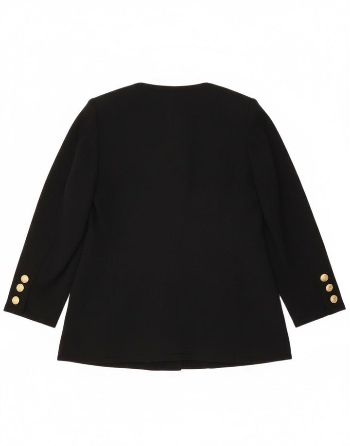 Luisa Spagnoli Chaqueta tipo blazer de 5 botones para mujer UK 40 Medium Black