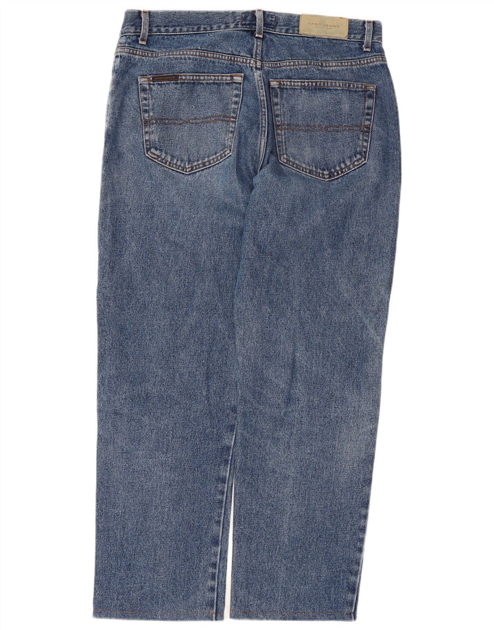 Gant Vaqueros Rectos Regulares Para Hombre W34 L27 Algodón Azul