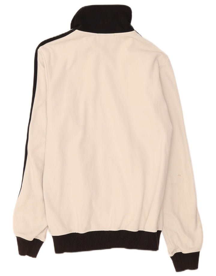 Adidas - Chaqueta de chándal para hombre, talla 10, poliéster blanco pequeño