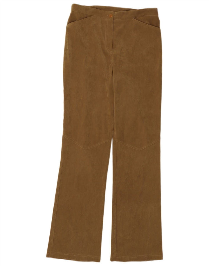 A WEAR Pantalones casuales con corte de bota para mujer UK 44 Medium W30 L32 Beige Poliéster