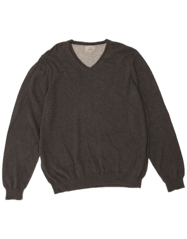 Marks & Spencer Jersey Regular Fit con Cuello en V para Hombre XL Algodón Gris