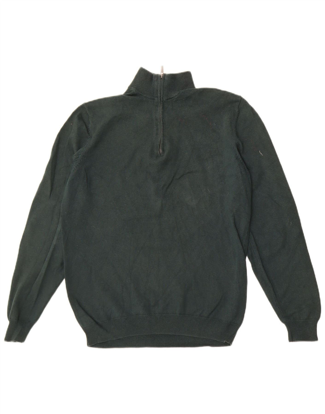 Massimo Dutti Hombre Jersey Con Cremallera En El Cuello Algodón Verde Medio