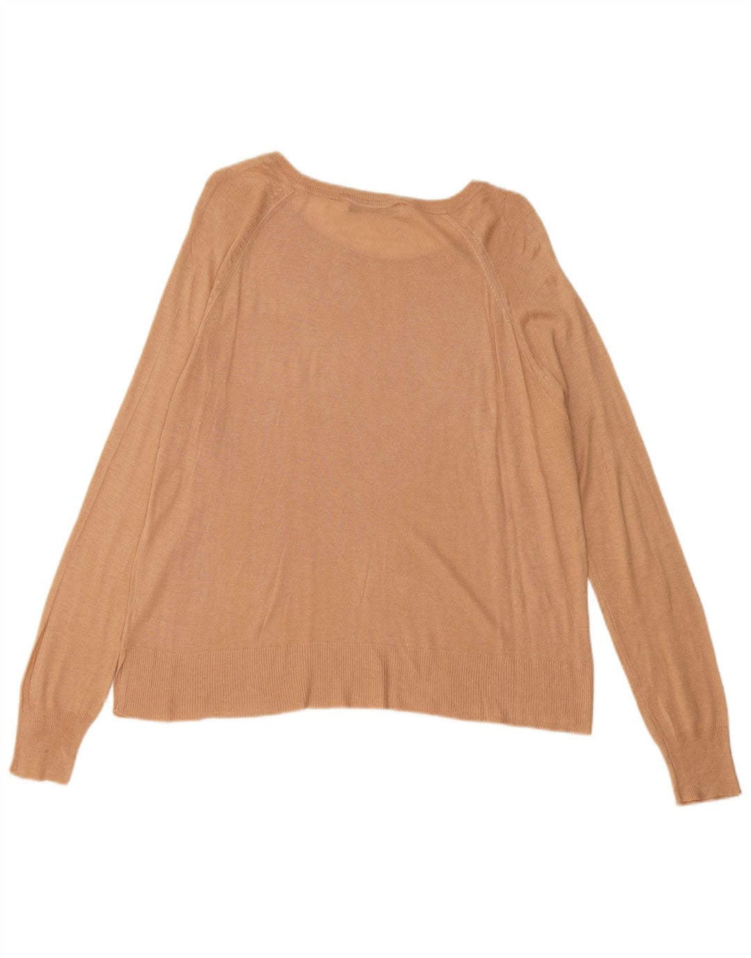 ZARA Jersey con cuello barco para mujer, talla 40, color beige medio