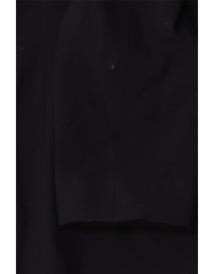 LAURA ASHLEY Chaqueta tipo blazer de 4 botones para mujer UK 46 Grande Viscosa azul marino