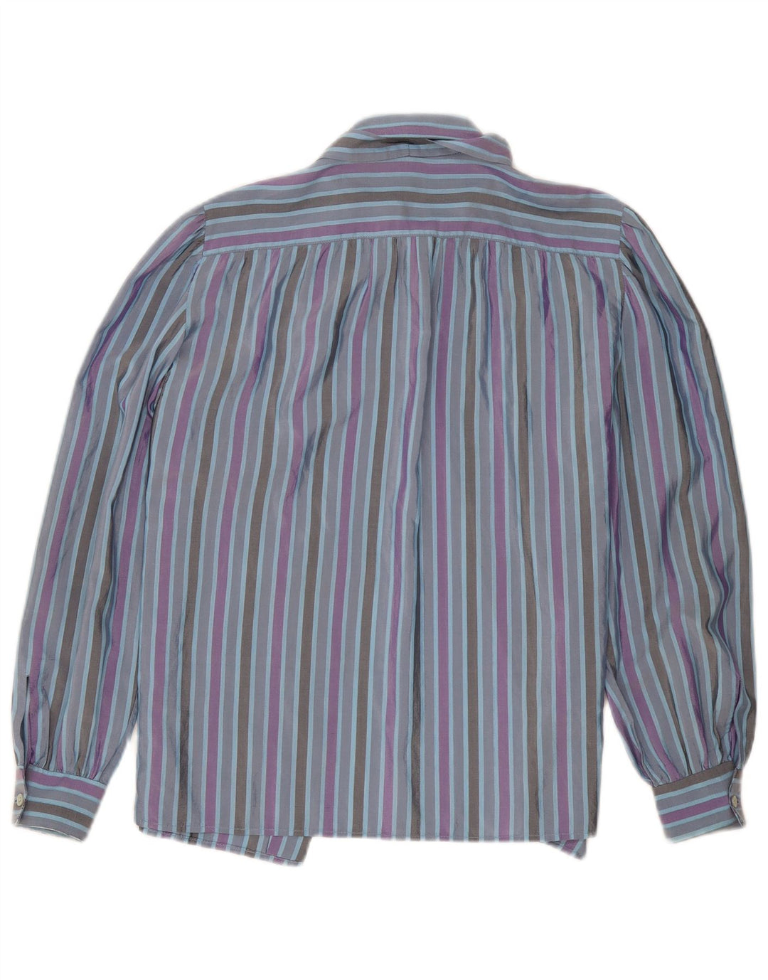 Vintage mujer camisa Reino Unido 16 grande multicolor rayas