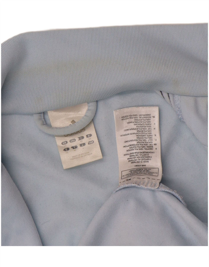 Adidas Mujer Chándal Top Chaqueta UK 12 Medio Azul Poliéster
