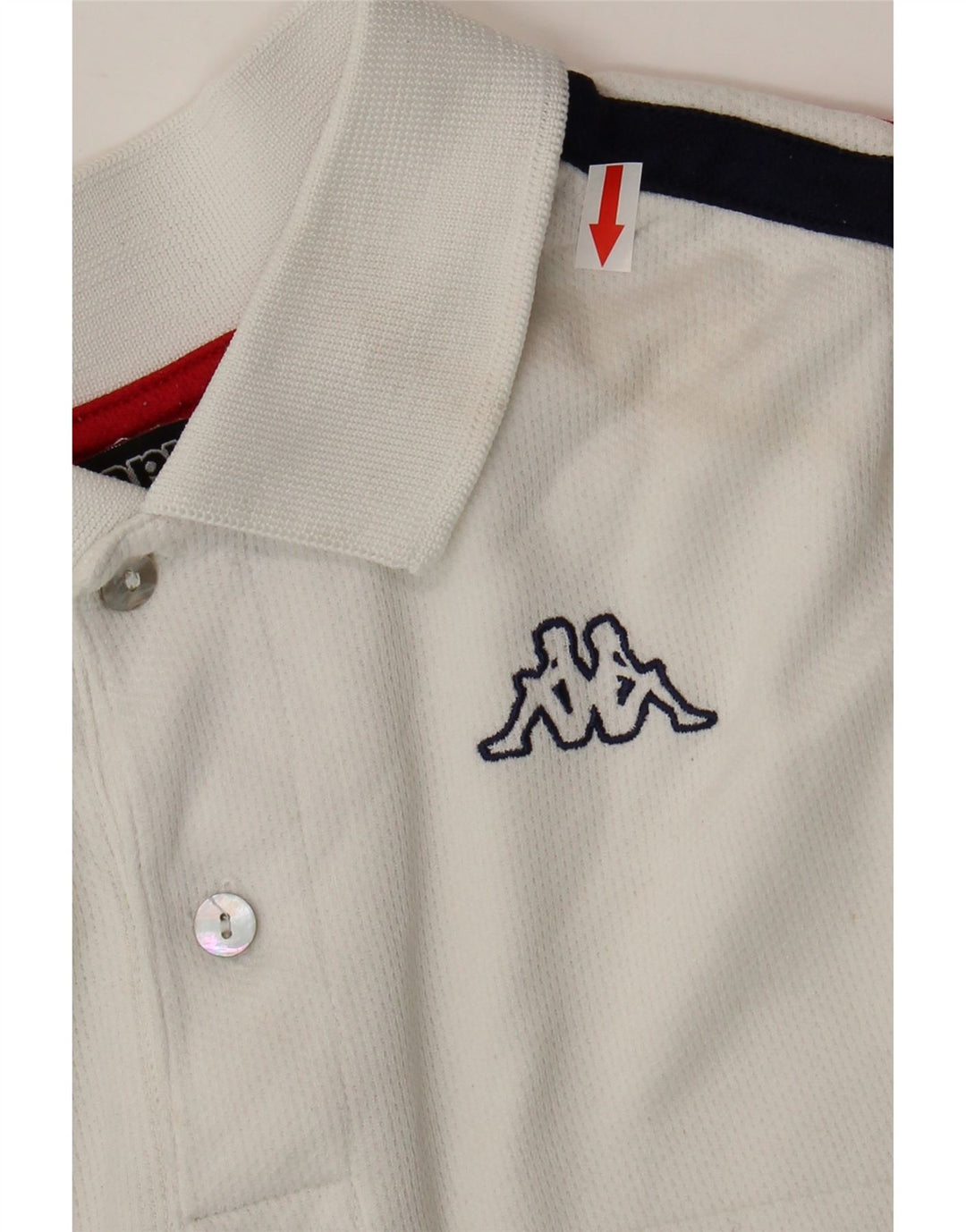 Kappa Polo Hombre Small Blanco Colorblock Algodón