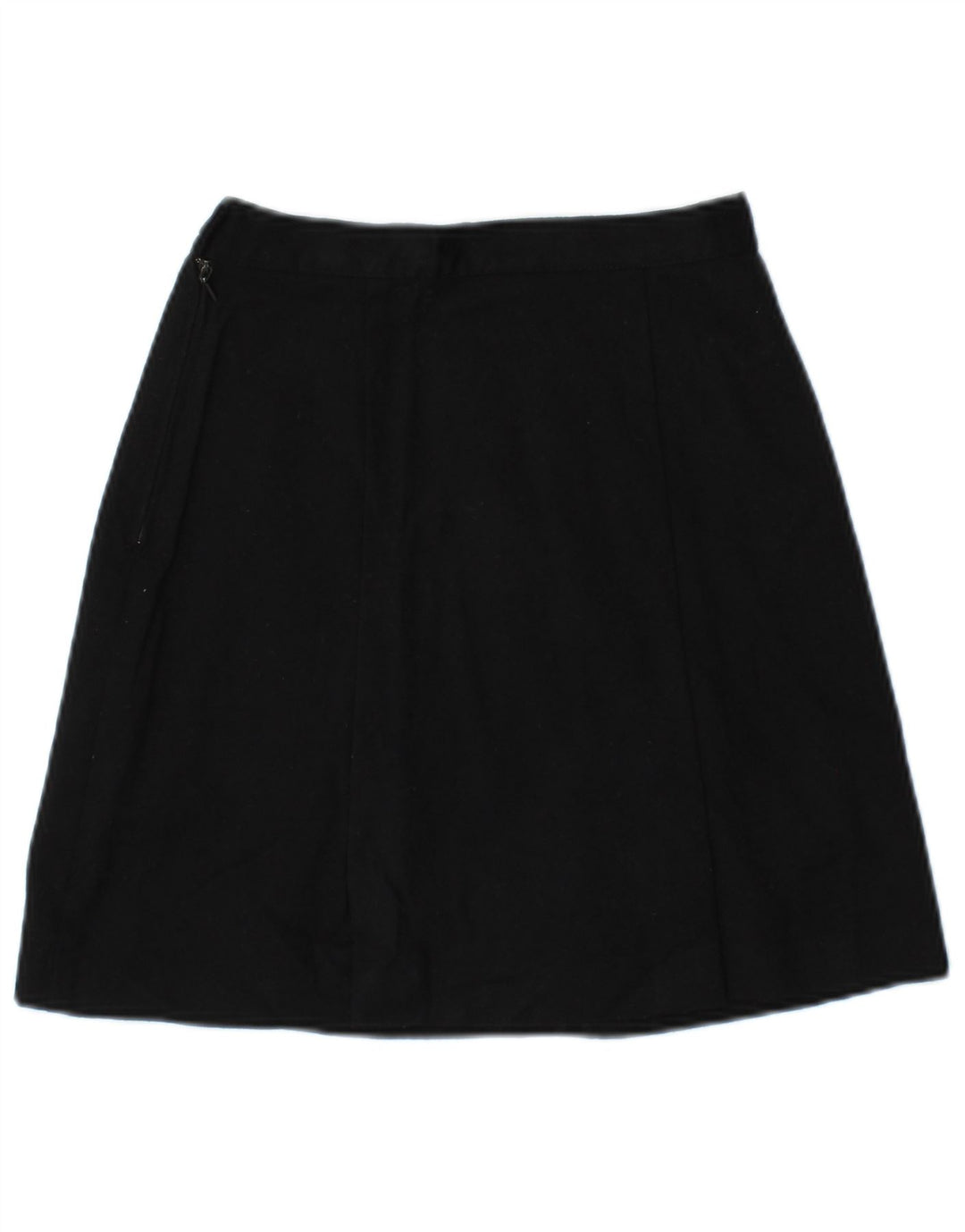BENETTON Womens A-Line Skirt IT 38 XS W24 Black Wool
