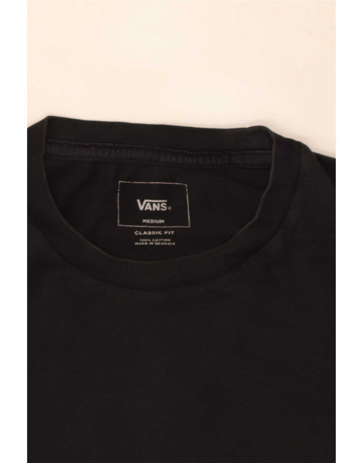 Vans Camiseta con gráfico de ajuste clásico para hombre Top mediano de algodón negro