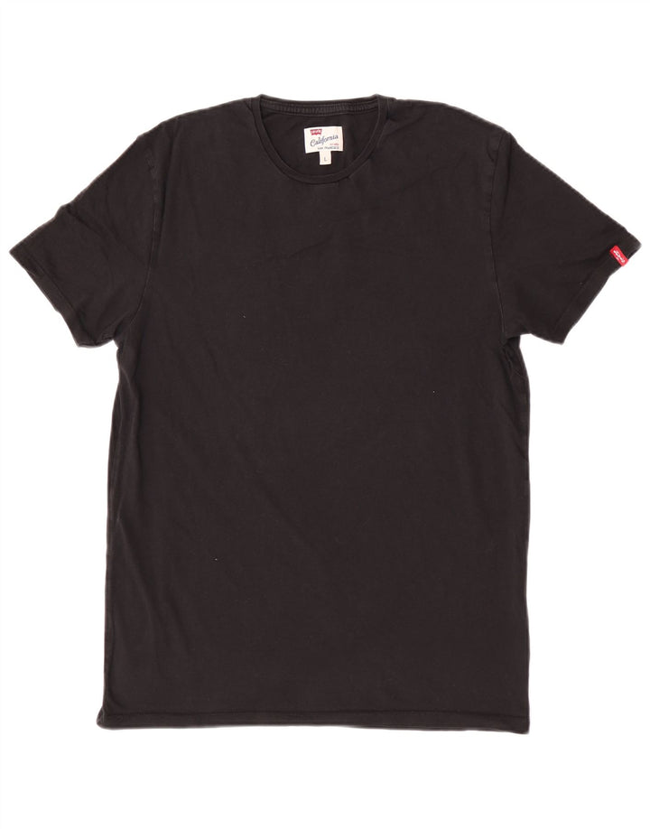Levi's Camiseta para mujer Top UK 44 Grande Algodón negro