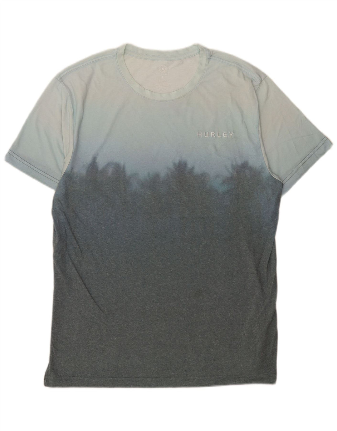 Hurley Hombre Camiseta Top Grande Azul Colorblock Poliéster