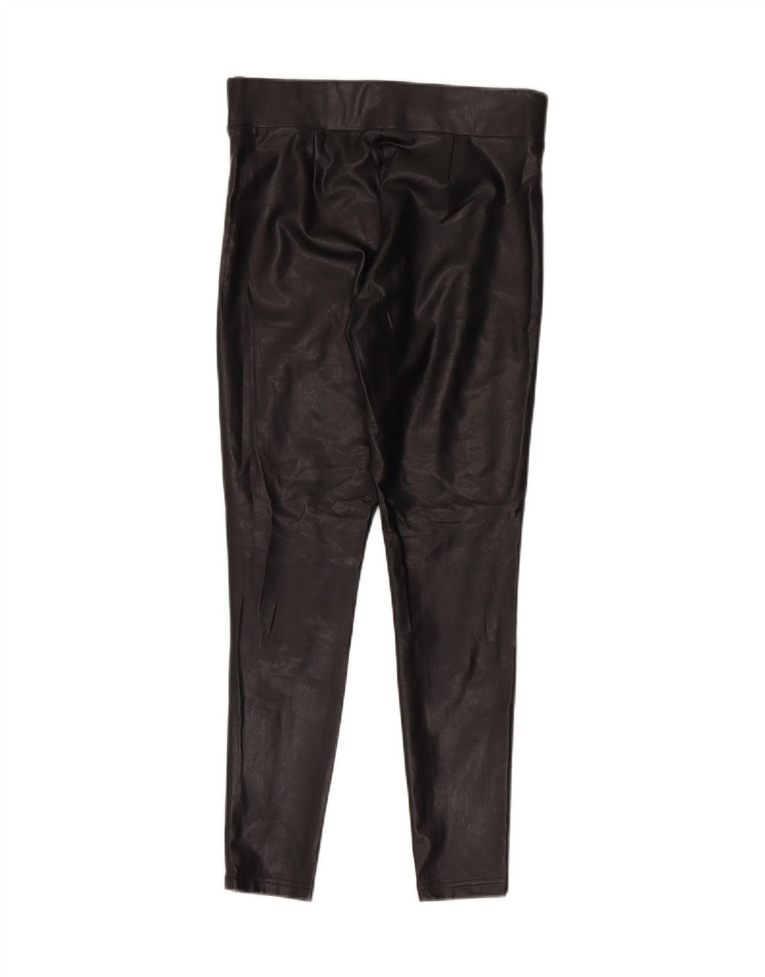 Marks & Spencer Leggings de piel sintética para mujer UK 40 Mediano Negro Poliéster