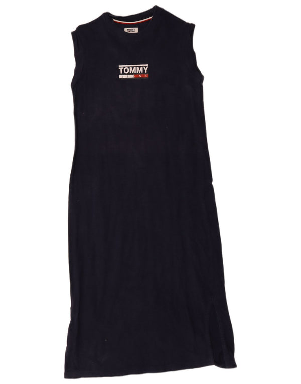 Tommy Hilfiger Vestido estilo camiseta gráfico para mujer UK 40 Azul marino mediano