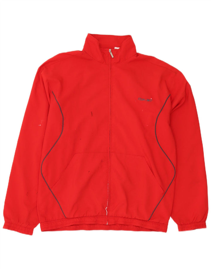 Reebok Hombre Chándal Top Chaqueta XL Rojo Poliéster