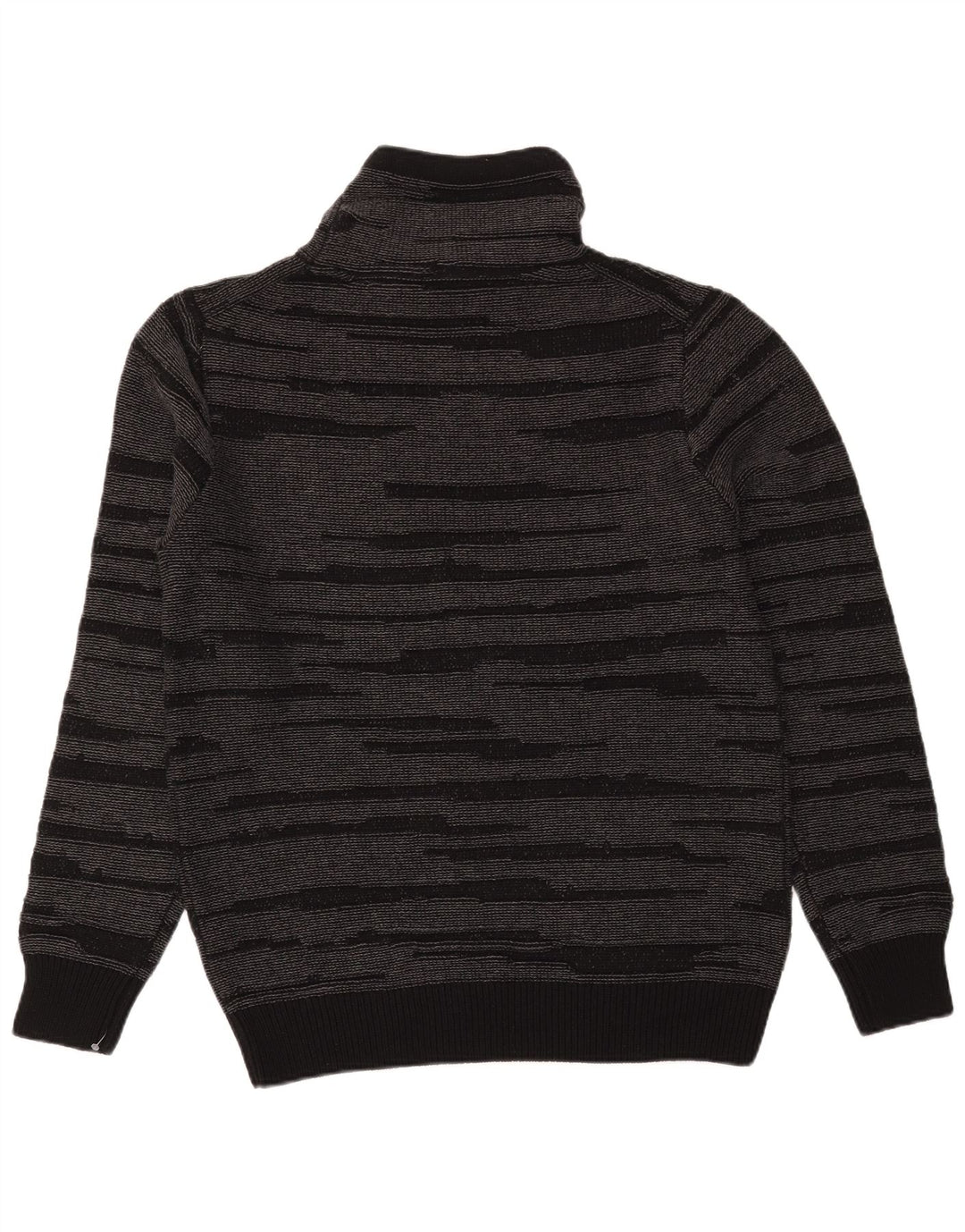 Dkny Hombre Jersey Con Cuello Vuelto Jersey De Algodón A Rayas Negro Mediano