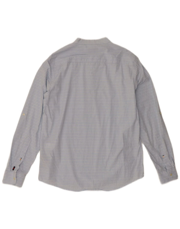 Kappa Hombre Jersey Camisa Grande Azul Rayas Algodón