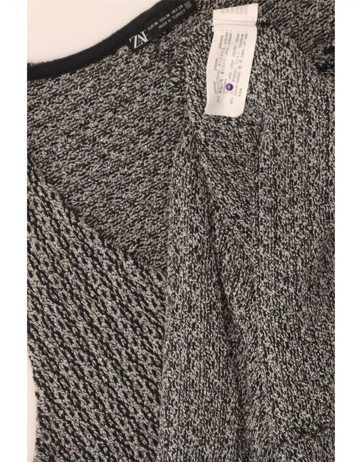 Zara Mujer Chaleco Top UK 42 Poliéster Gris Medio