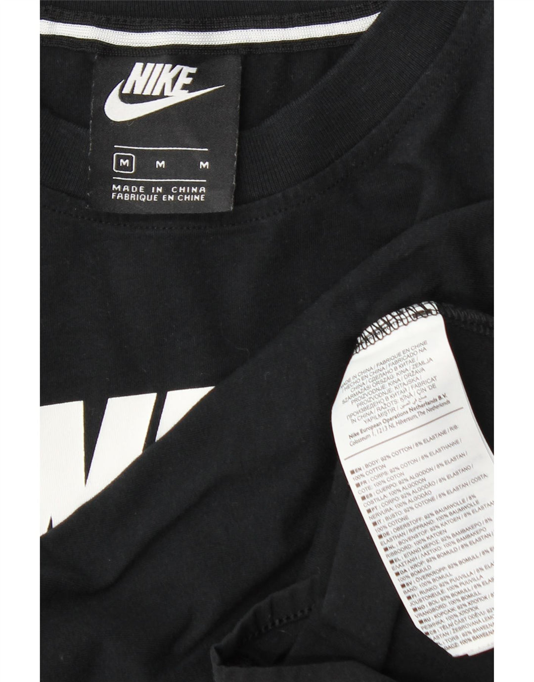 Nike Body gráfico para mujer UK 12 Medium Negro Algodón