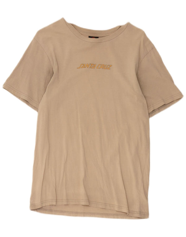 Santa Cruz Boys Graphic T-Shirt Top 15-16 Years Beige Cotton