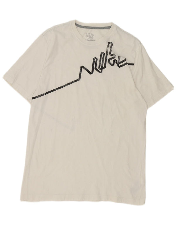 Nike Camiseta gráfica de ajuste estándar para hombre XL Blanco Algodón