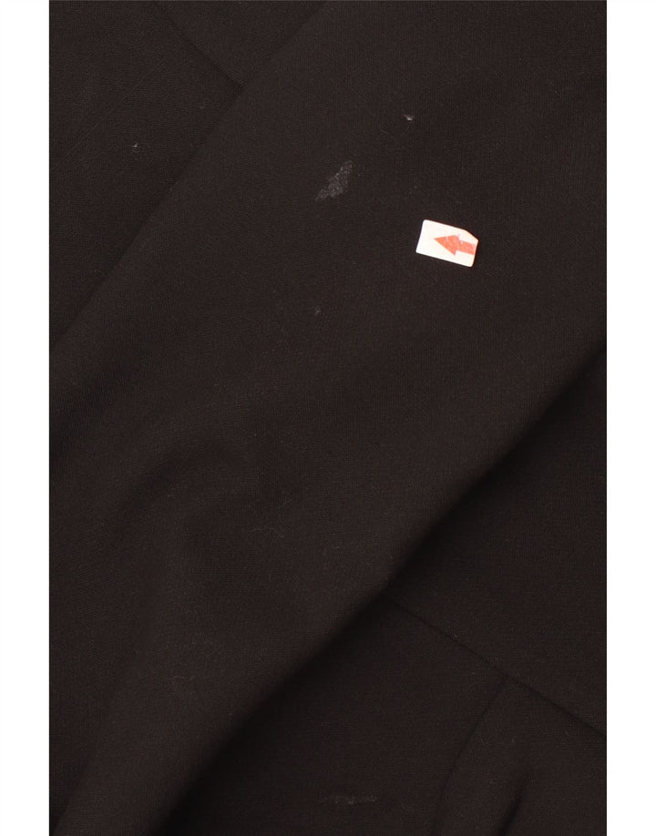 Zara Mujer Abrigo Cruzado UK 42 Medio Poliéster Negro