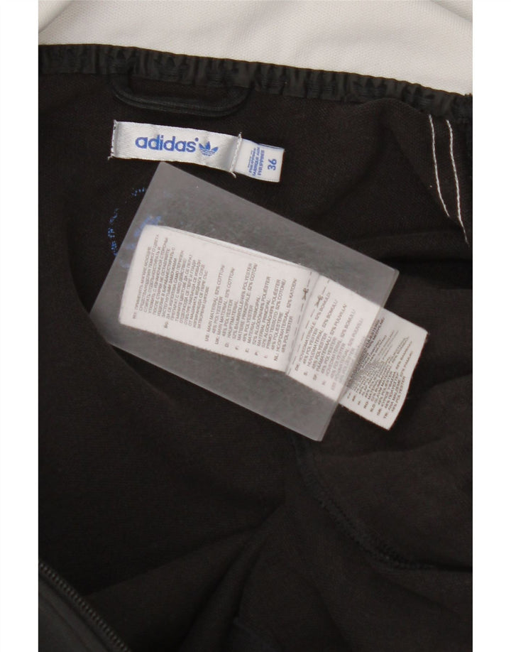 ADIDAS Chaqueta superior de chándal para mujer EU 36 Small Black Colourblock Cotton