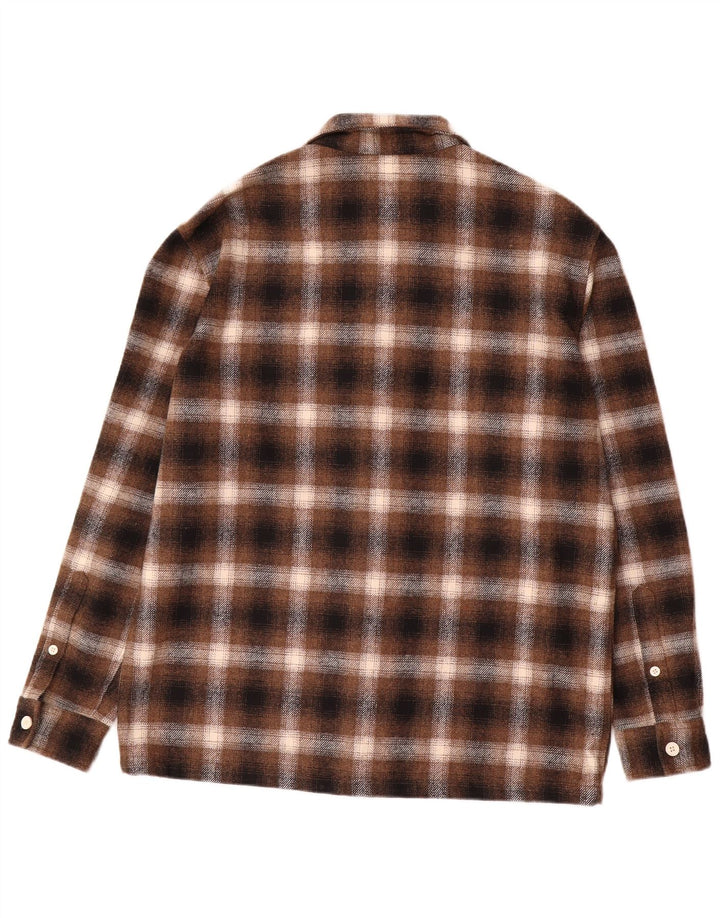 Camisa Jack Wills Hombre Sobrecamisa De Franela Cuadros Marrón Medio