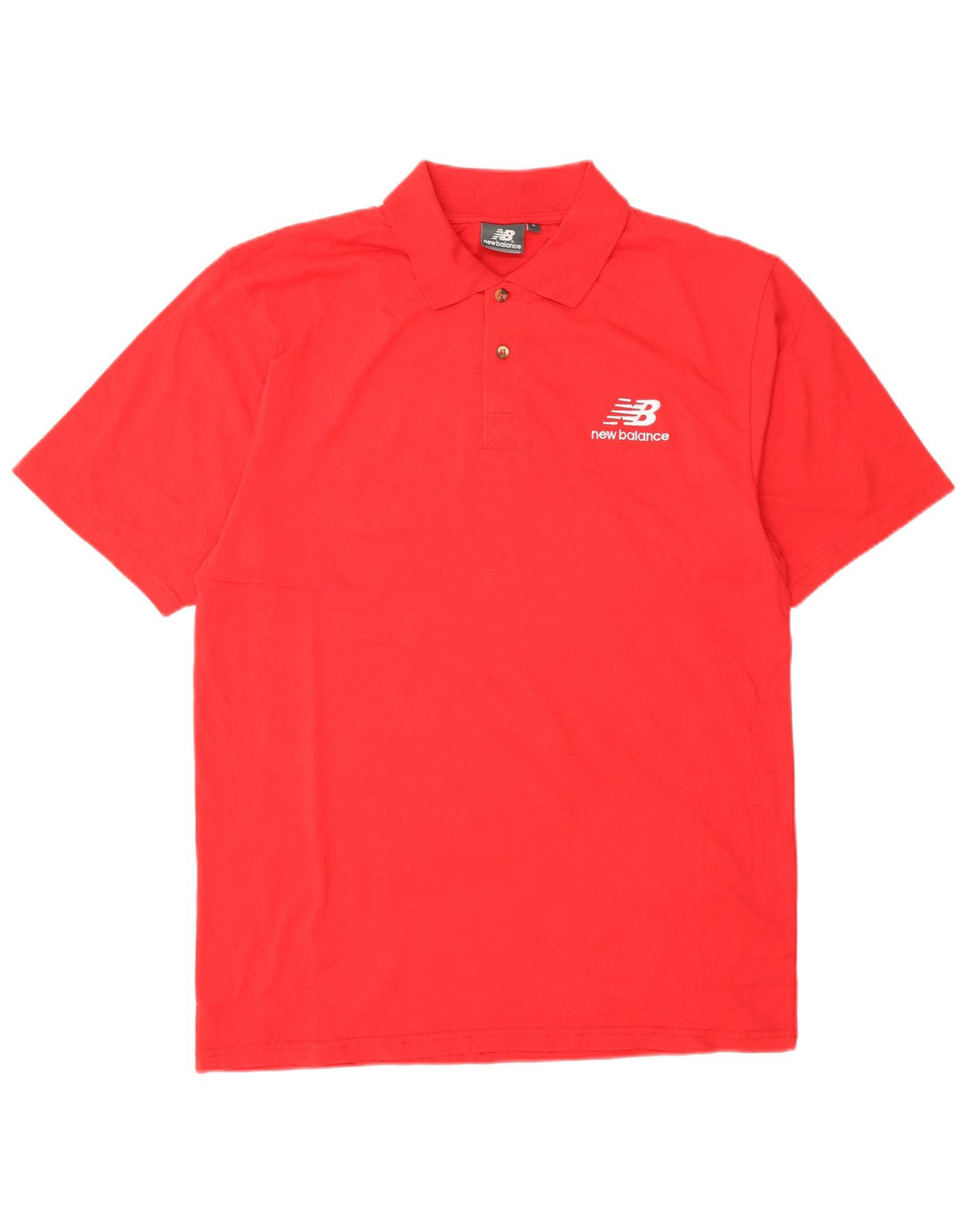 New Balance Polo para hombre grande de algodón rojo