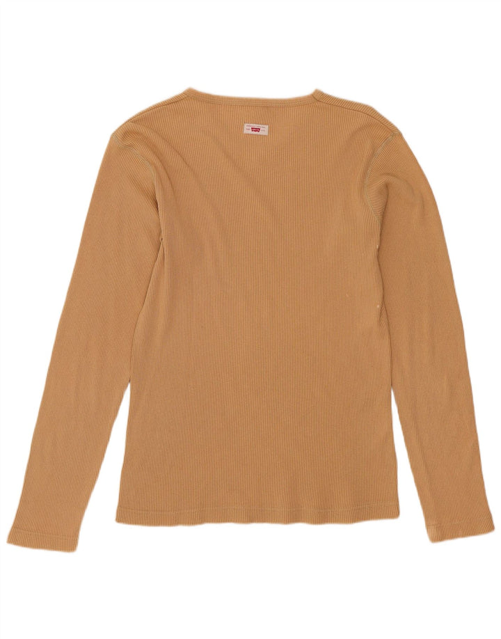 Levi's Top de mujer de manga larga UK 42 Algodón beige medio