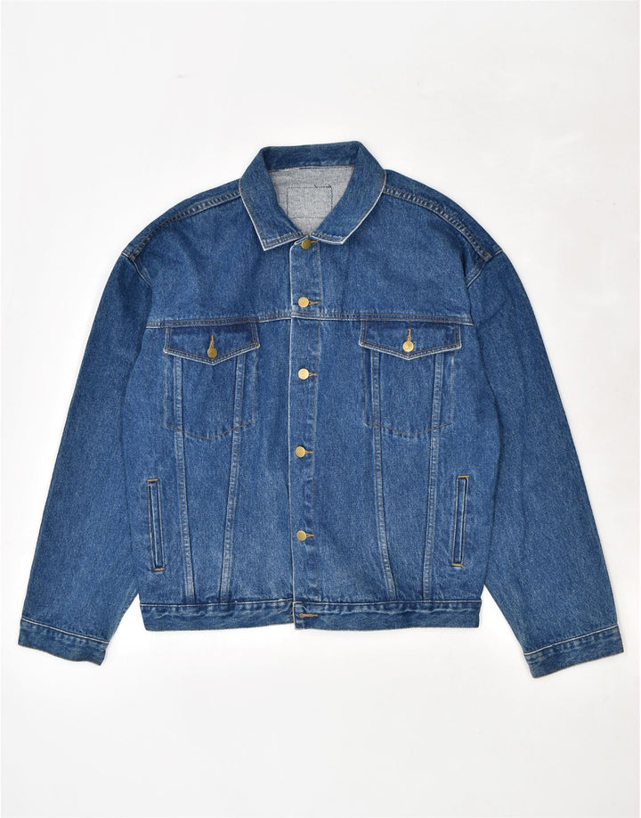 VINTAGE Chaqueta vaquera para hombre Reino Unido 40 Algodón azul grande