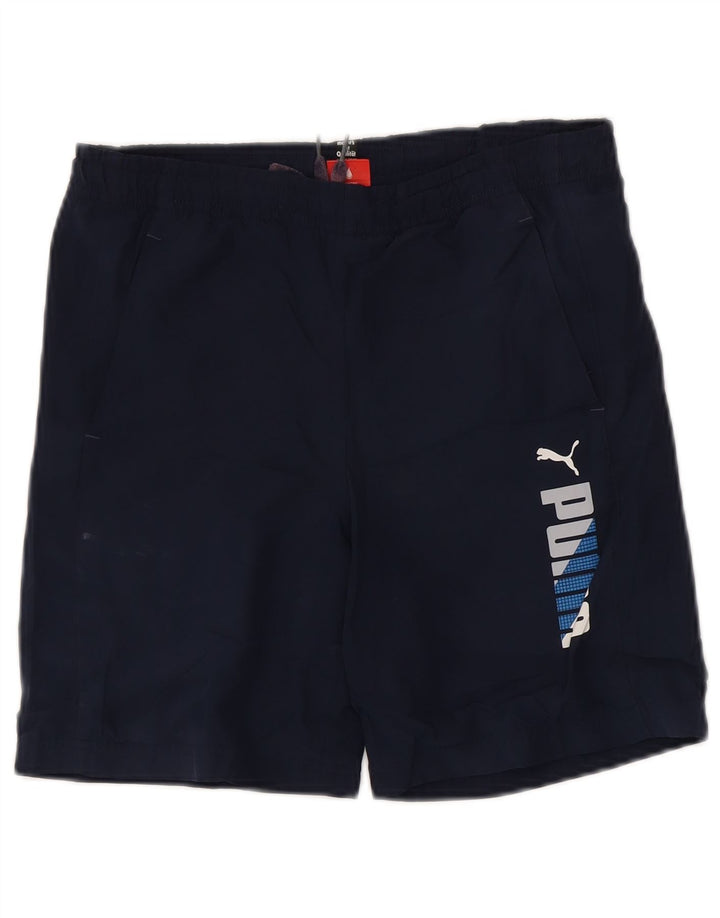 Puma Pantalones cortos deportivos gráficos para niño 13-14 años Azul marino Poliéster