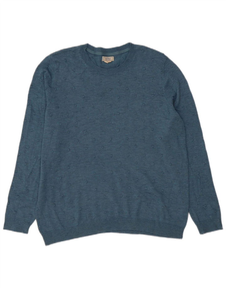 Suéter tipo jersey con cuello redondo para mujer de Fat Face UK 46 Poliéster azul grande